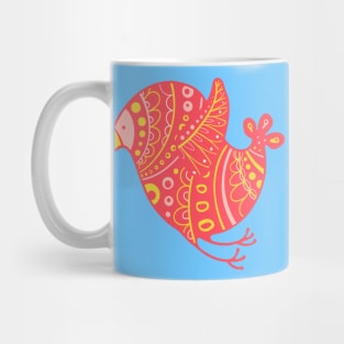 BUMBLE BIRD Cute Silly Friendly Happy Baby Animal in Red Yellow Pink - UnBlink Studio by Jackie Tahara Mug